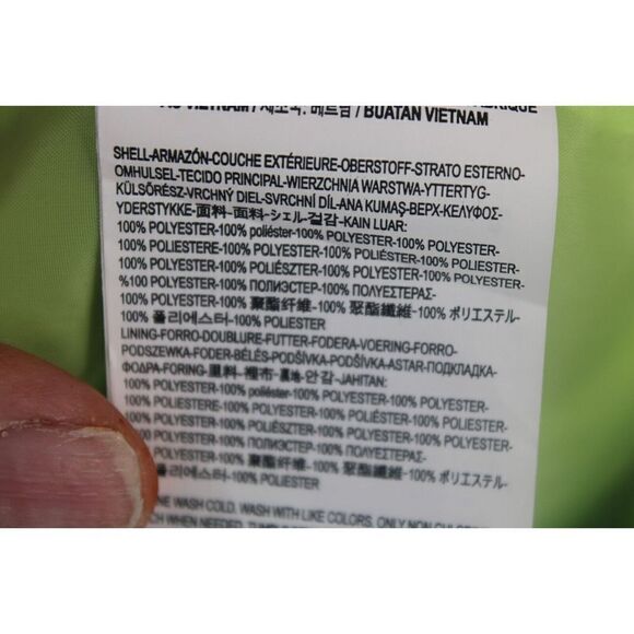 VANS MENS XL OFF THE WALL ANORAK WATER REISTANT HOODED CHECKEROARD JACKET NEON - Picture 9 of 9